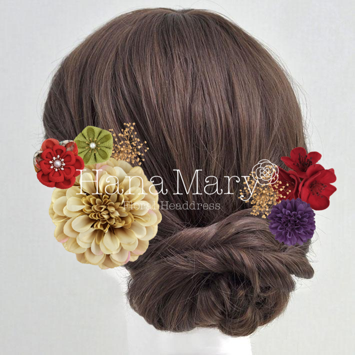 ジニアページュ金かすみ草