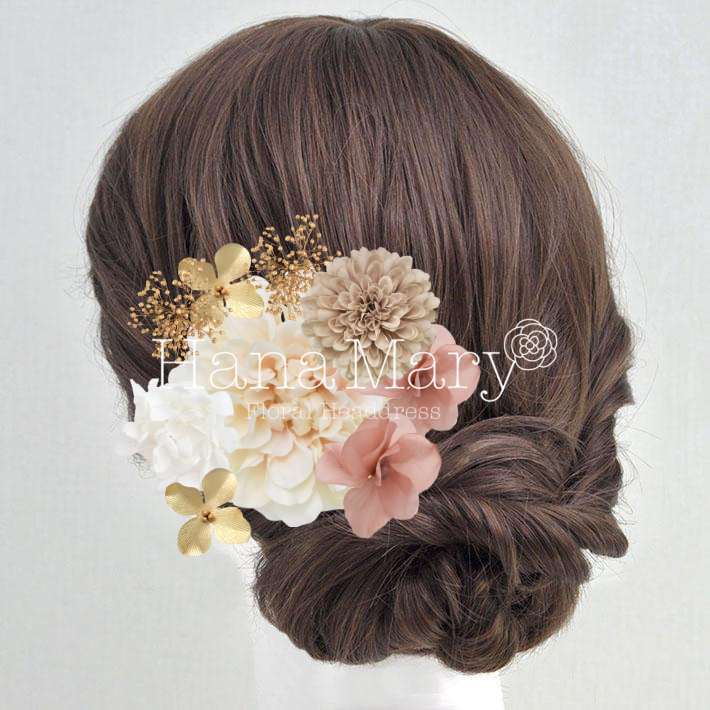 大きなダリアと紫陽花