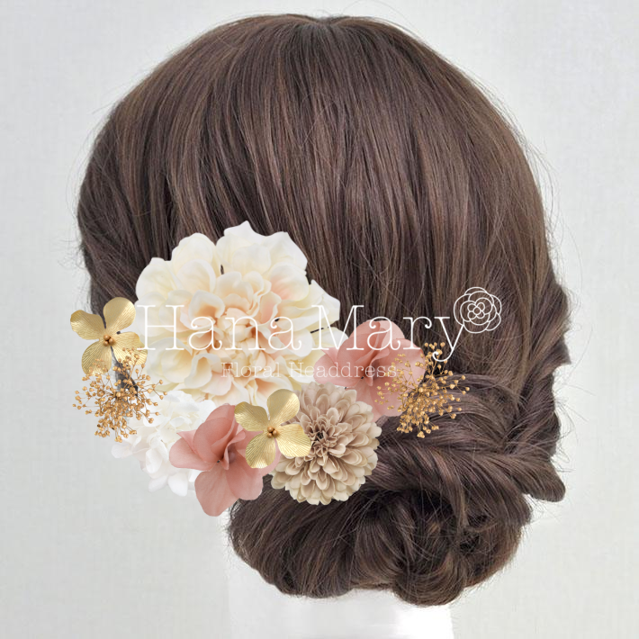 大きなダリアと紫陽花