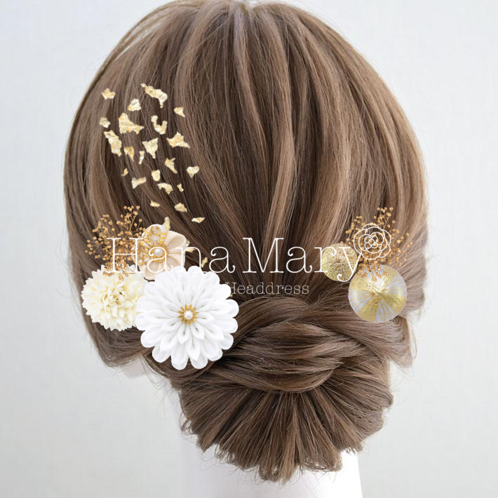 つまみ細工と玉