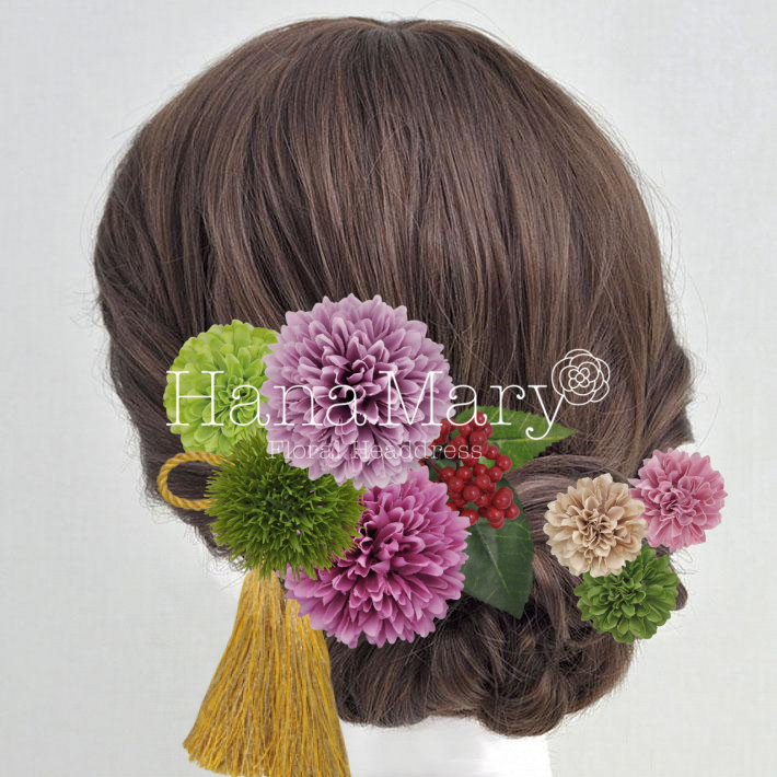 ピンポンマムとダリア