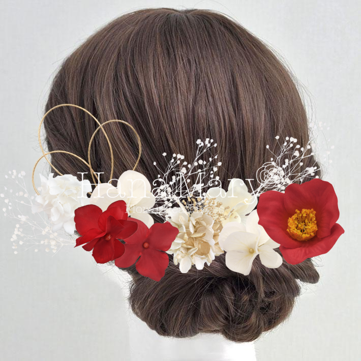 ツバキの髪飾り