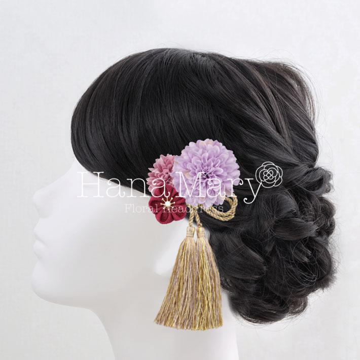 紫マムとブロッサム