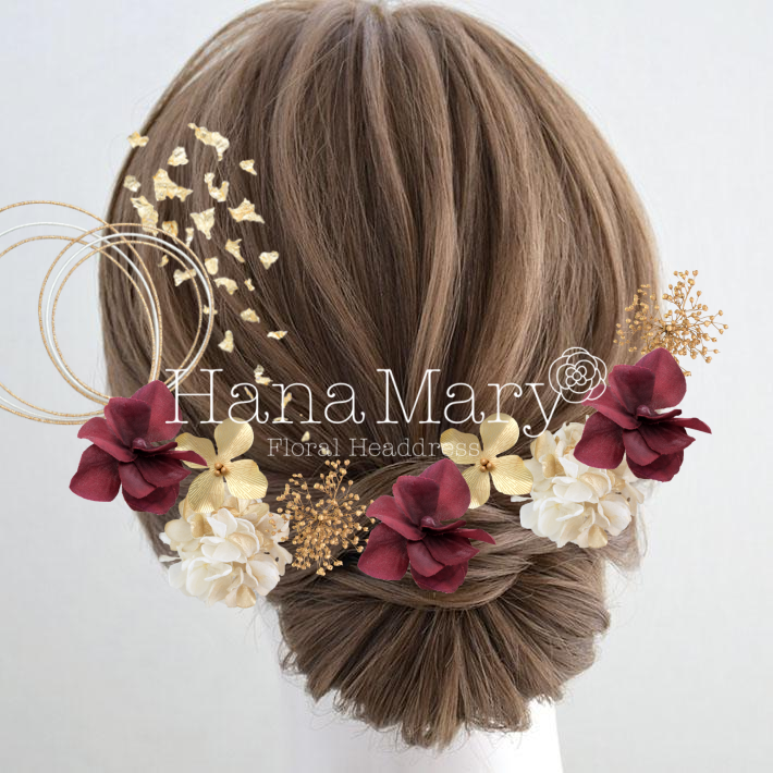 紫陽花 赤 水引付き