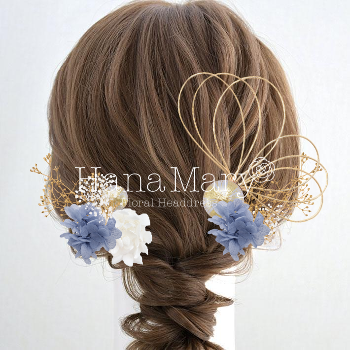 水色×白×ゴールド