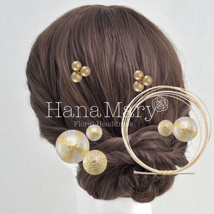 繭玉と水引だけのアレンジ