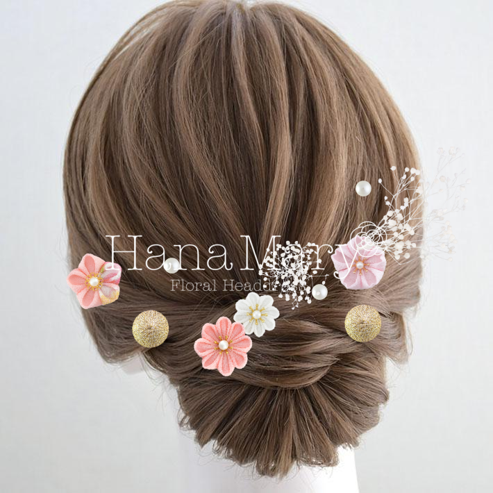 ピンク小花