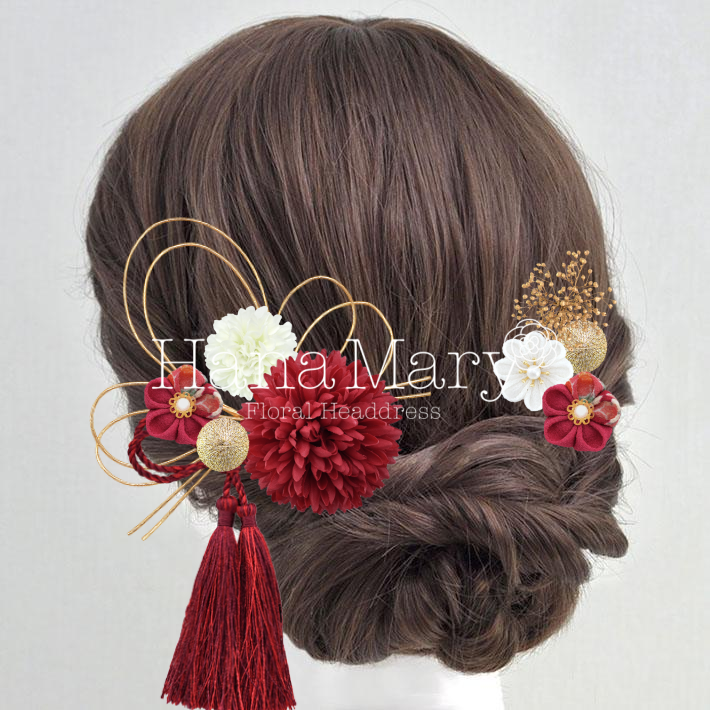 大きめ水引と房アレンジ