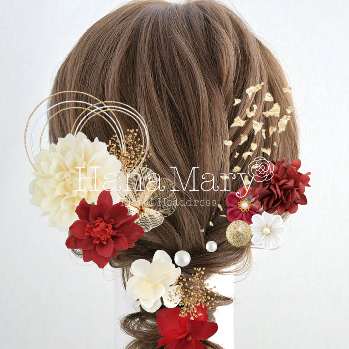 紅白髪飾り4