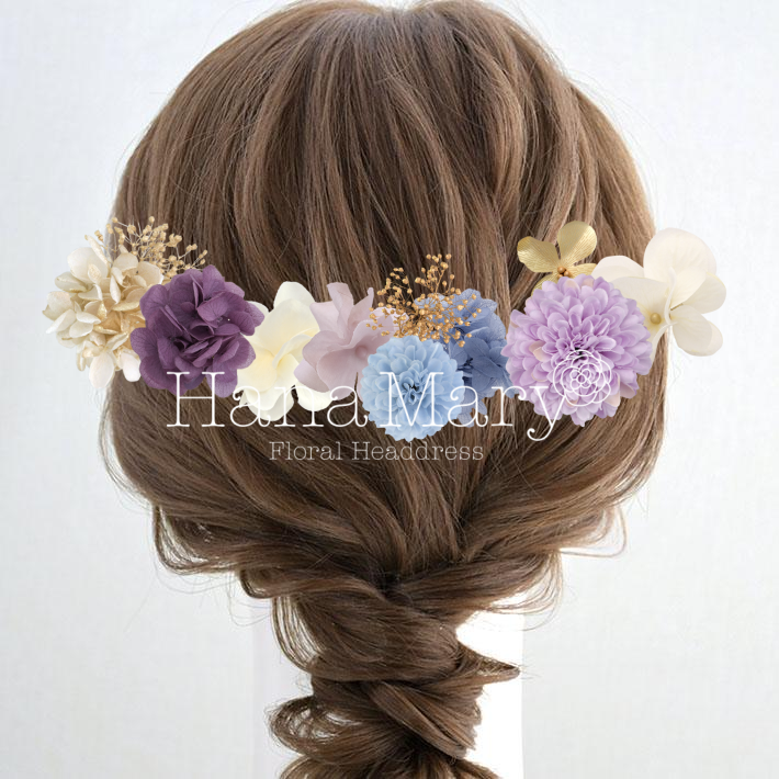 成人式ボブハーフアップ