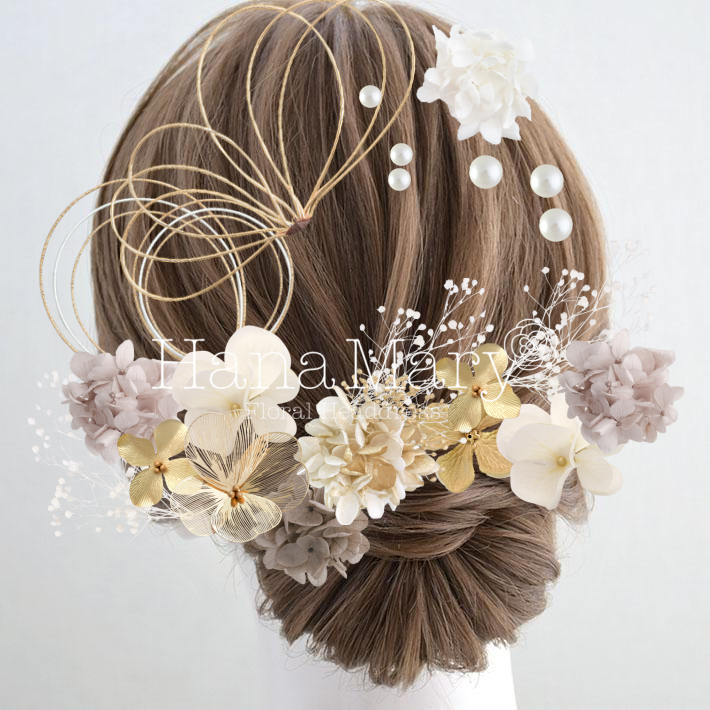 小花華プラザと水引きパール白花