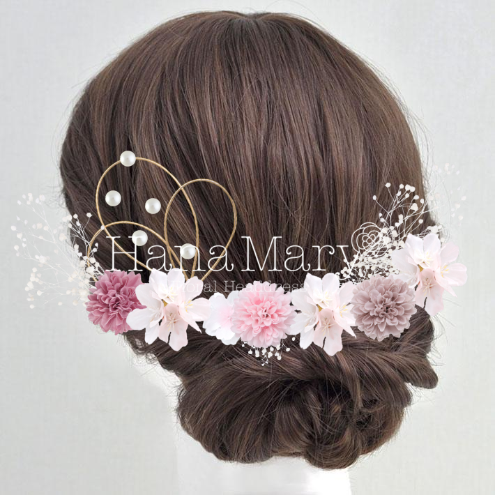 桜とパールのパステルピンク