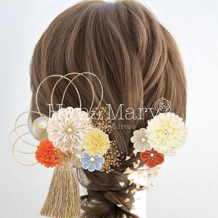 卒業式用(オレンジ、水色)