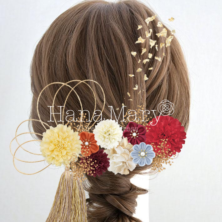 卒業式用(赤、ボルドー、水色)