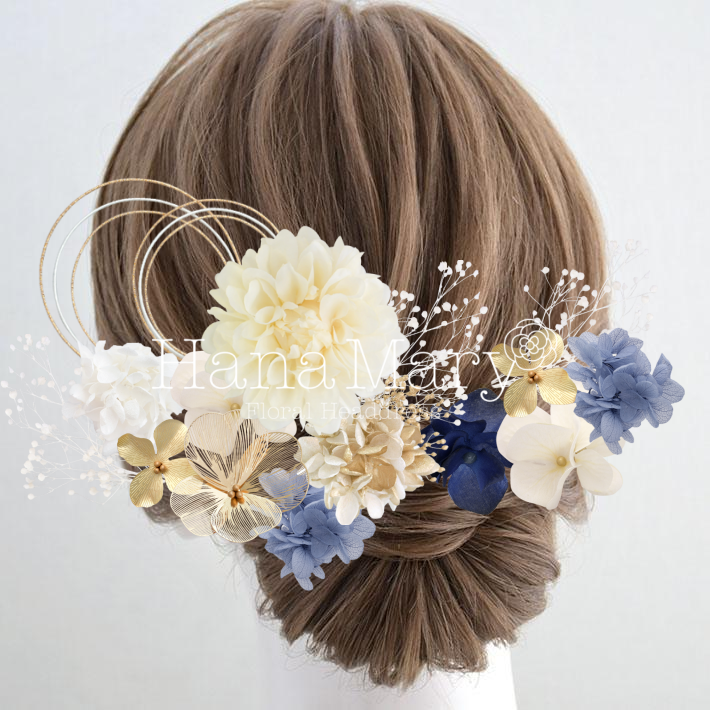 青＋白ダリア大