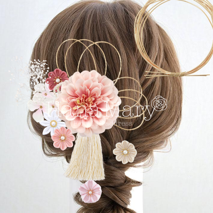ピンク髪飾り