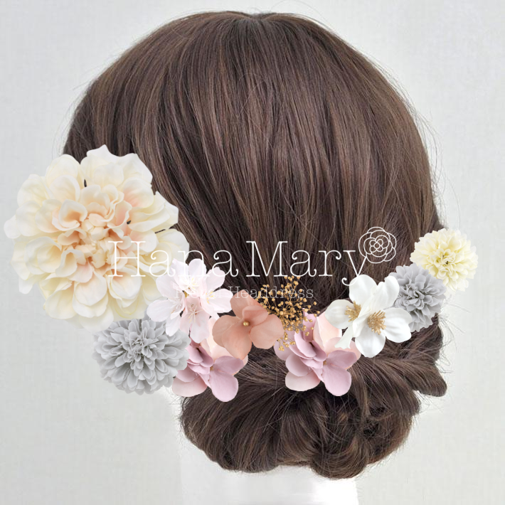 ダリア ピンクと黄色