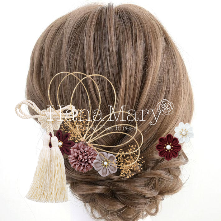 ボルドー水引アレンジ