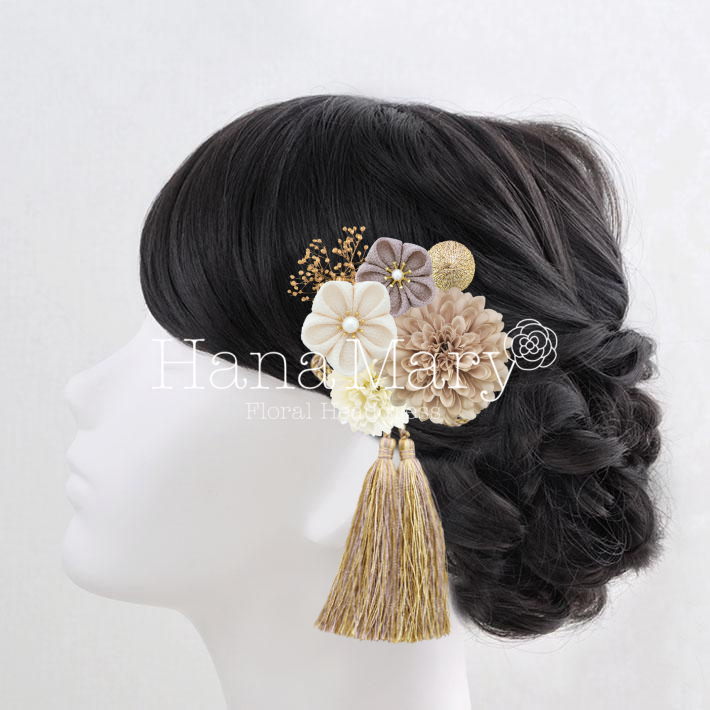 マムとつまみ細工クラシカルベージュ