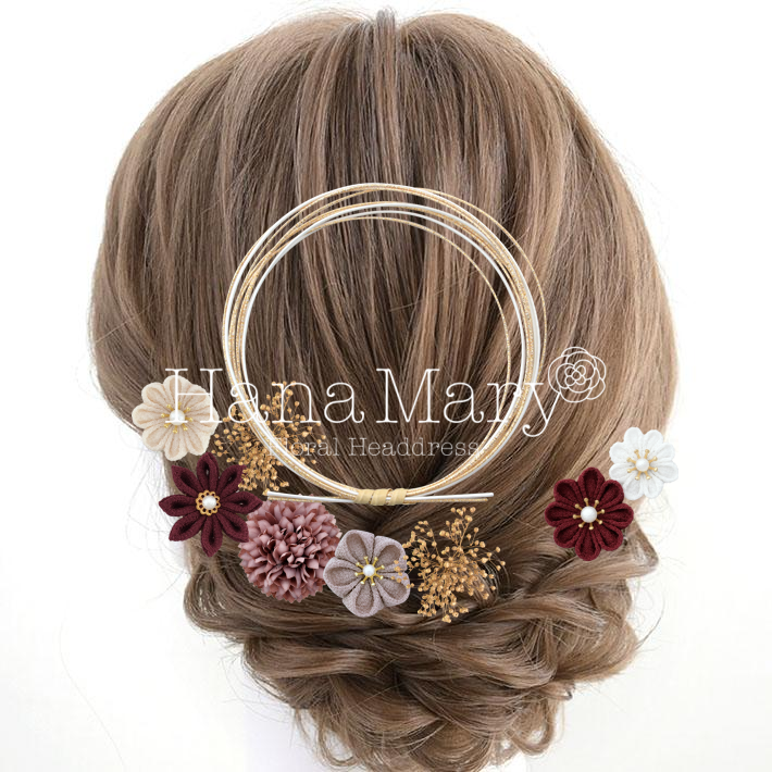 つまみ細工+水引