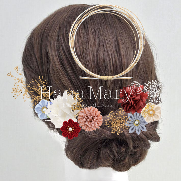 つまみ細工とミモザ