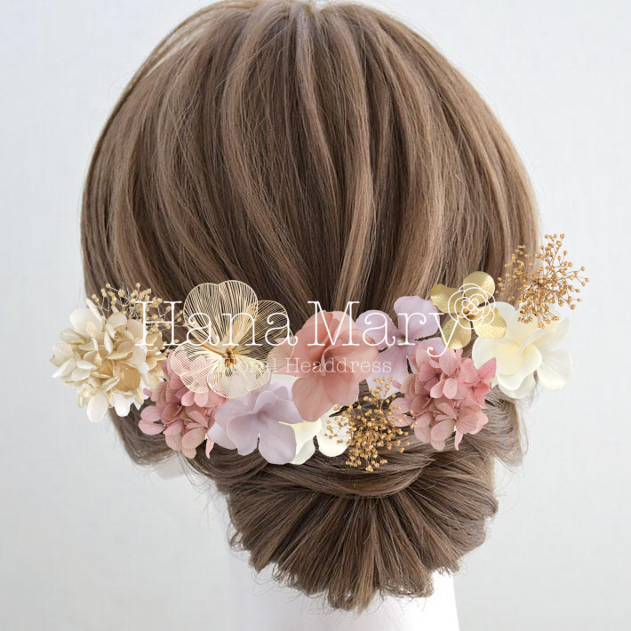 くすみピンクとパープル