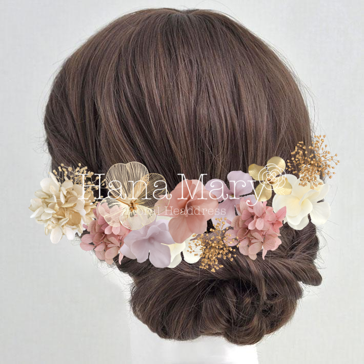 くすみピンクとパープル