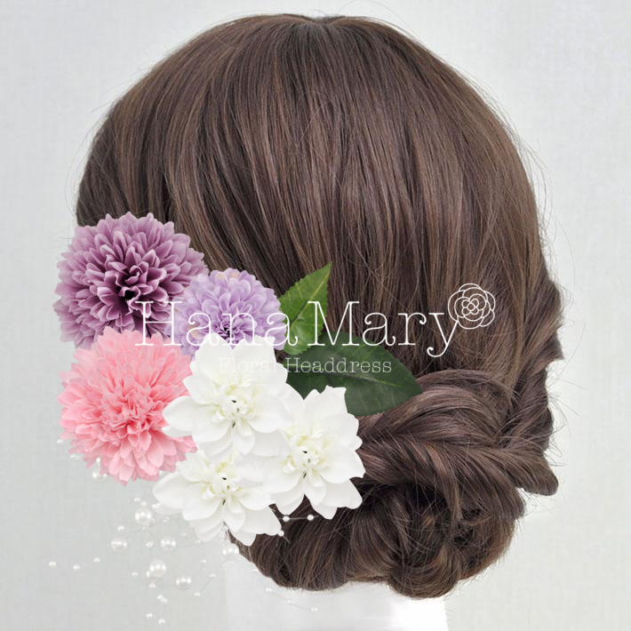 古典派ダリアとピンポンマム