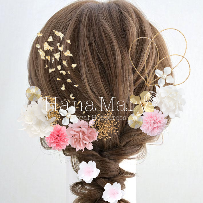 ピンクの編み下ろし