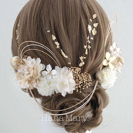 和と洋と 卒業式 成人式 結婚式【ゴールド】袴 振袖 着物 水引き 鞠玉