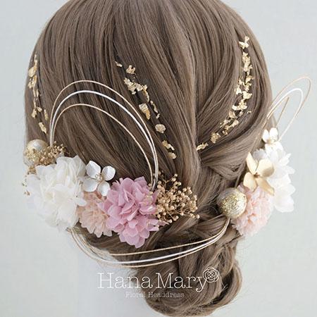 和と洋と 卒業式 成人式 結婚式【淡ピンク】袴 振袖 着物 水引き 鞠玉