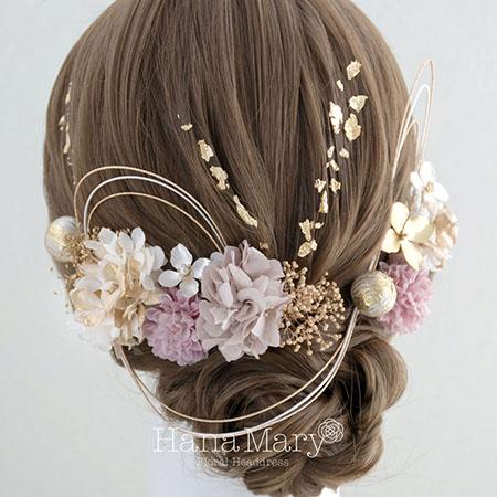 和と洋と 卒業式 成人式 結婚式【ニュアンス】袴 振袖 着物 水引き 鞠玉