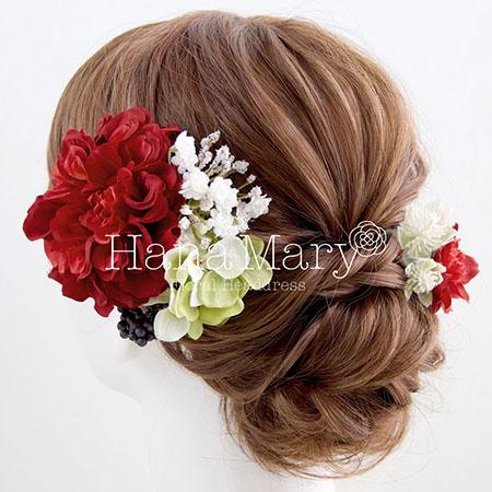 ダリア 組み合わせ自由 花の髪飾り専門店 Hanamary ハナマリー